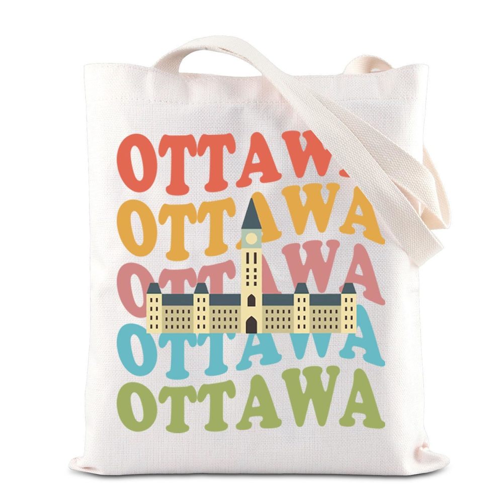 Ottawa Trip Tote Bag Canada City Moving Gift Canada City Skyline Shoing Bag o_o